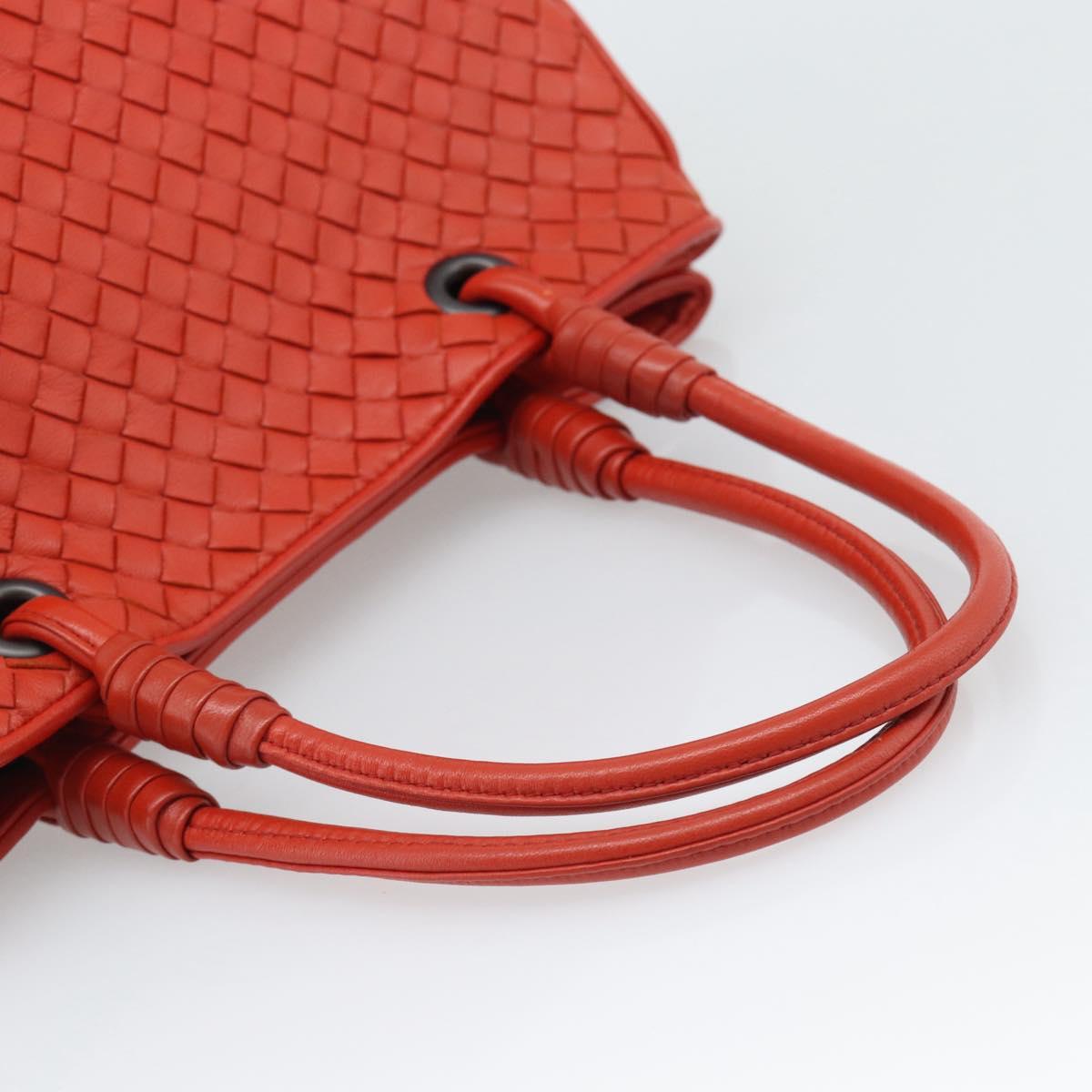 BOTTEGA VENETA INTRECCIATO Hand Bag Leather Red Auth 196055A