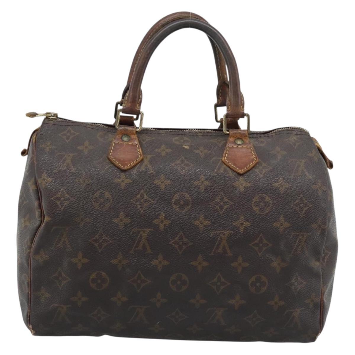 LOUIS VUITTON Monogram Speedy 30 Hand Bag M41526 LV Auth 196059