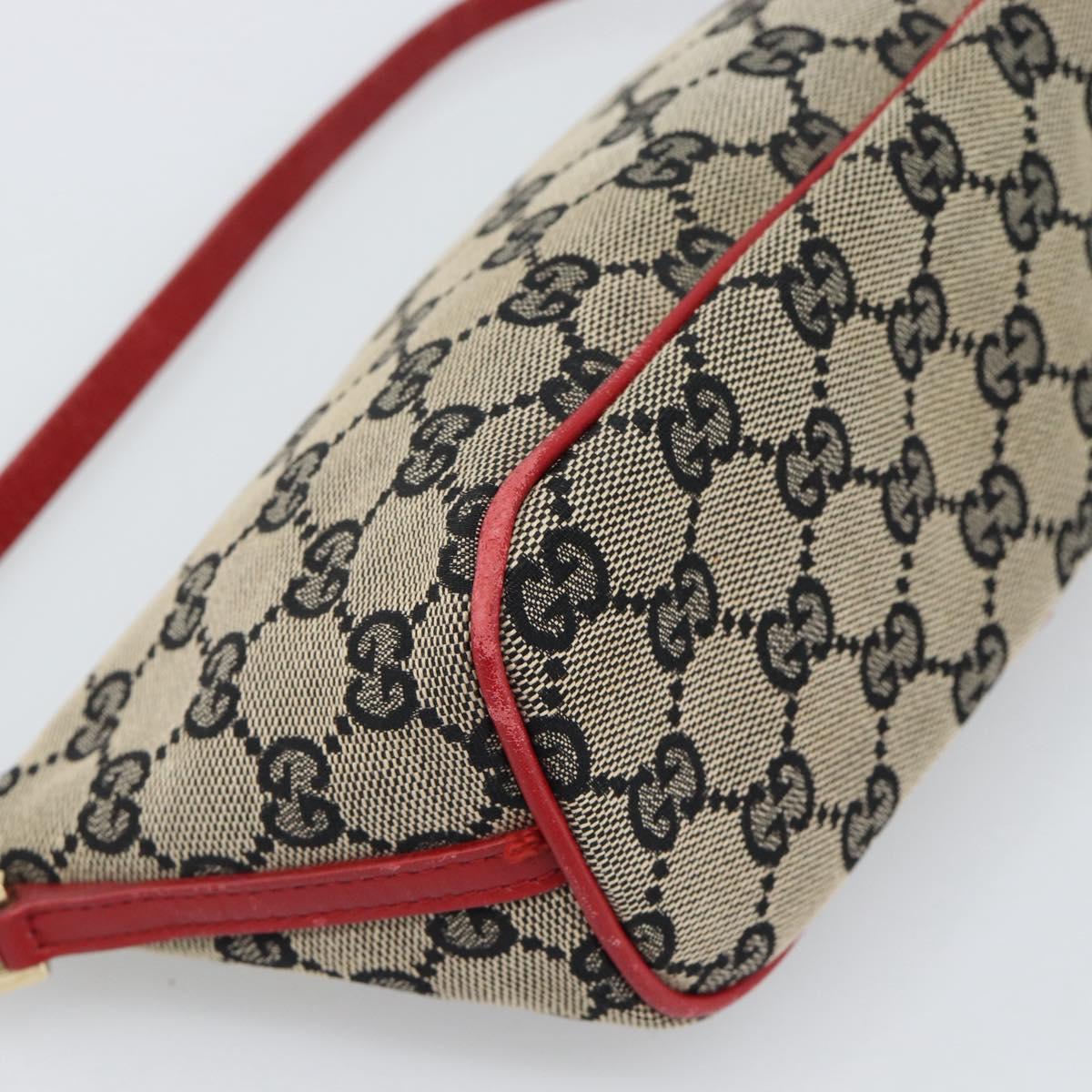 GUCCI GG Canvas Accessory Pouch Navy Gold 039 1103 Auth 196060A