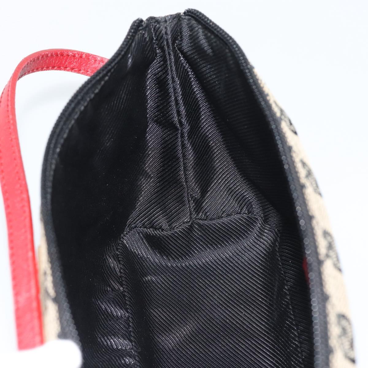 GUCCI GG Canvas Accessory Pouch Navy Gold 039 1103 Auth 196060A