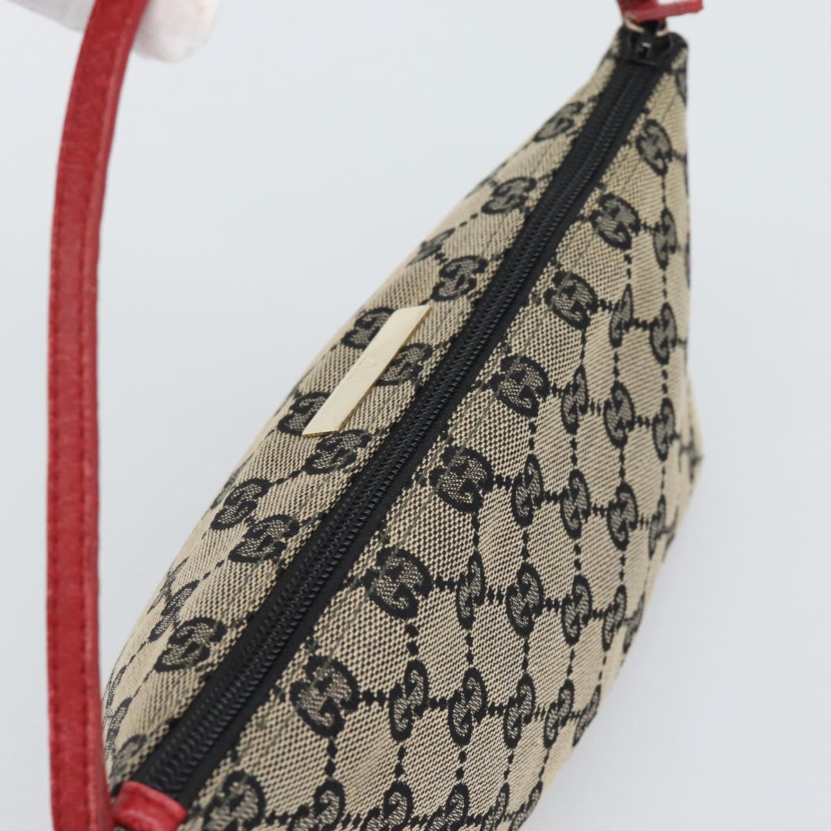 GUCCI GG Canvas Accessory Pouch Navy Gold 039 1103 Auth 196060A