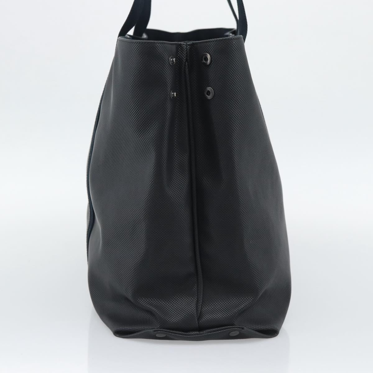 BOTTEGA VENETA Marco Polo Tote Bag PVC Canvas Black 130977 Auth 196061