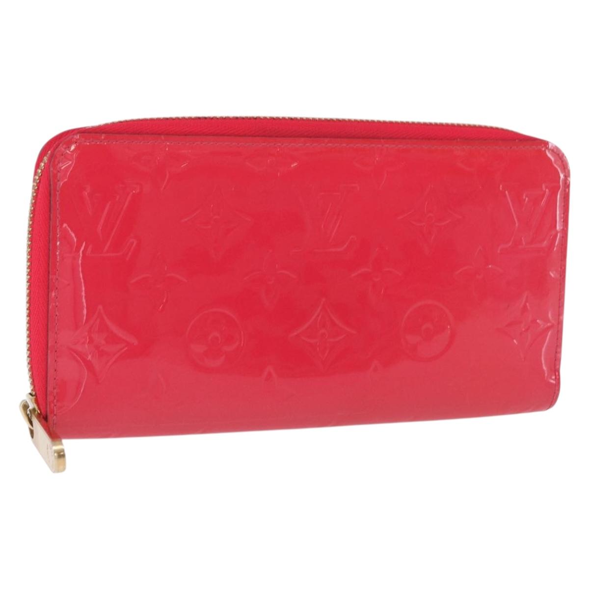 LOUIS VUITTON Monogram Vernis Zippy Long Wallet Pink M93058 LV Auth 196066V