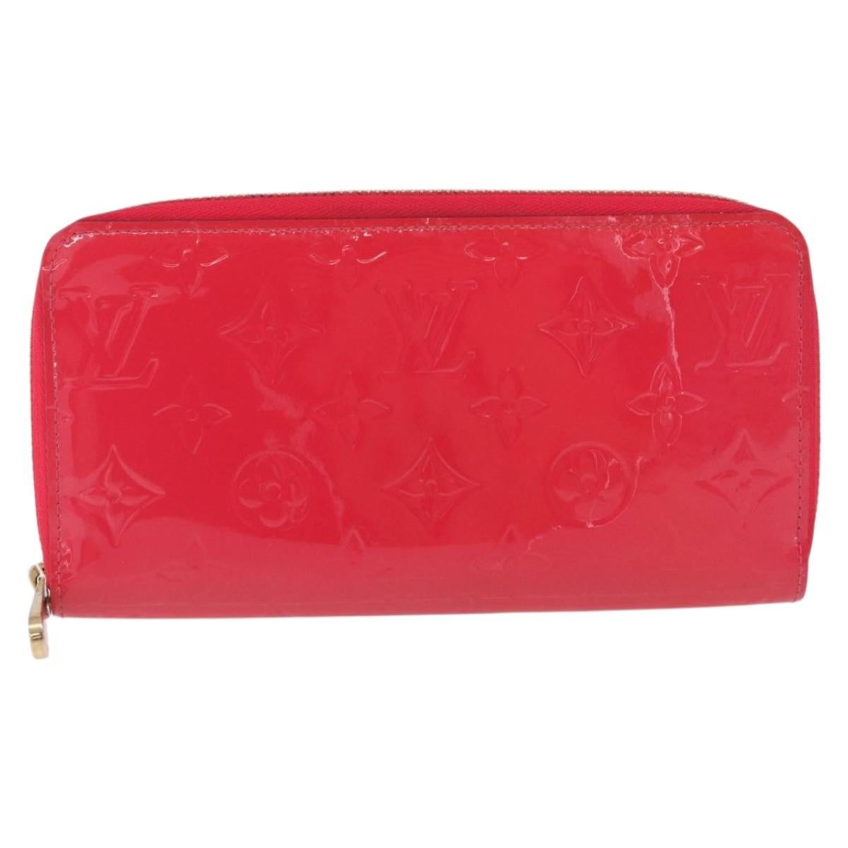 LOUIS VUITTON Monogram Vernis Zippy Long Wallet Pink M93058 LV Auth 196066V