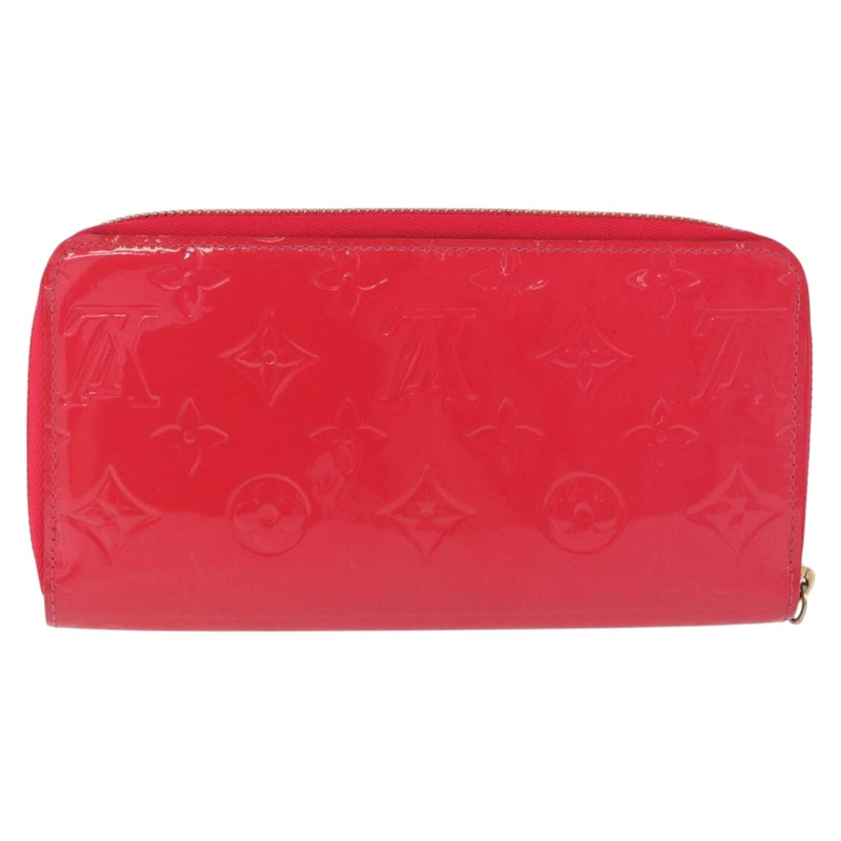 LOUIS VUITTON Monogram Vernis Zippy Long Wallet Pink M93058 LV Auth 196066V