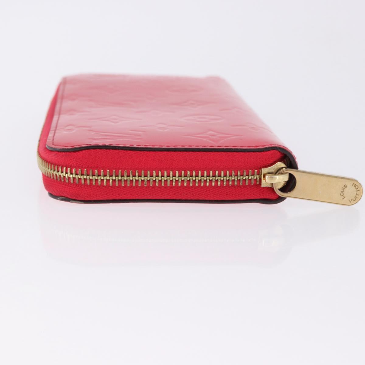 LOUIS VUITTON Monogram Vernis Zippy Long Wallet Pink M93058 LV Auth 196066V