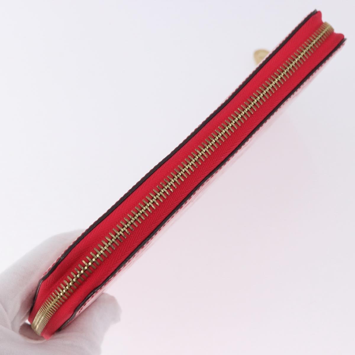 LOUIS VUITTON Monogram Vernis Zippy Long Wallet Pink M93058 LV Auth 196066V
