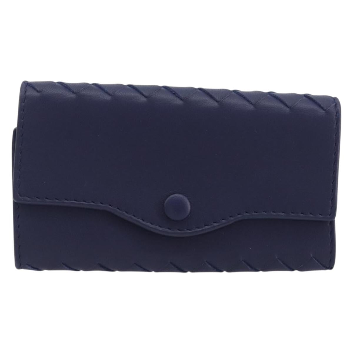 BOTTEGA VENETA INTRECCIATO Key Case Leather Navy Auth 196068V