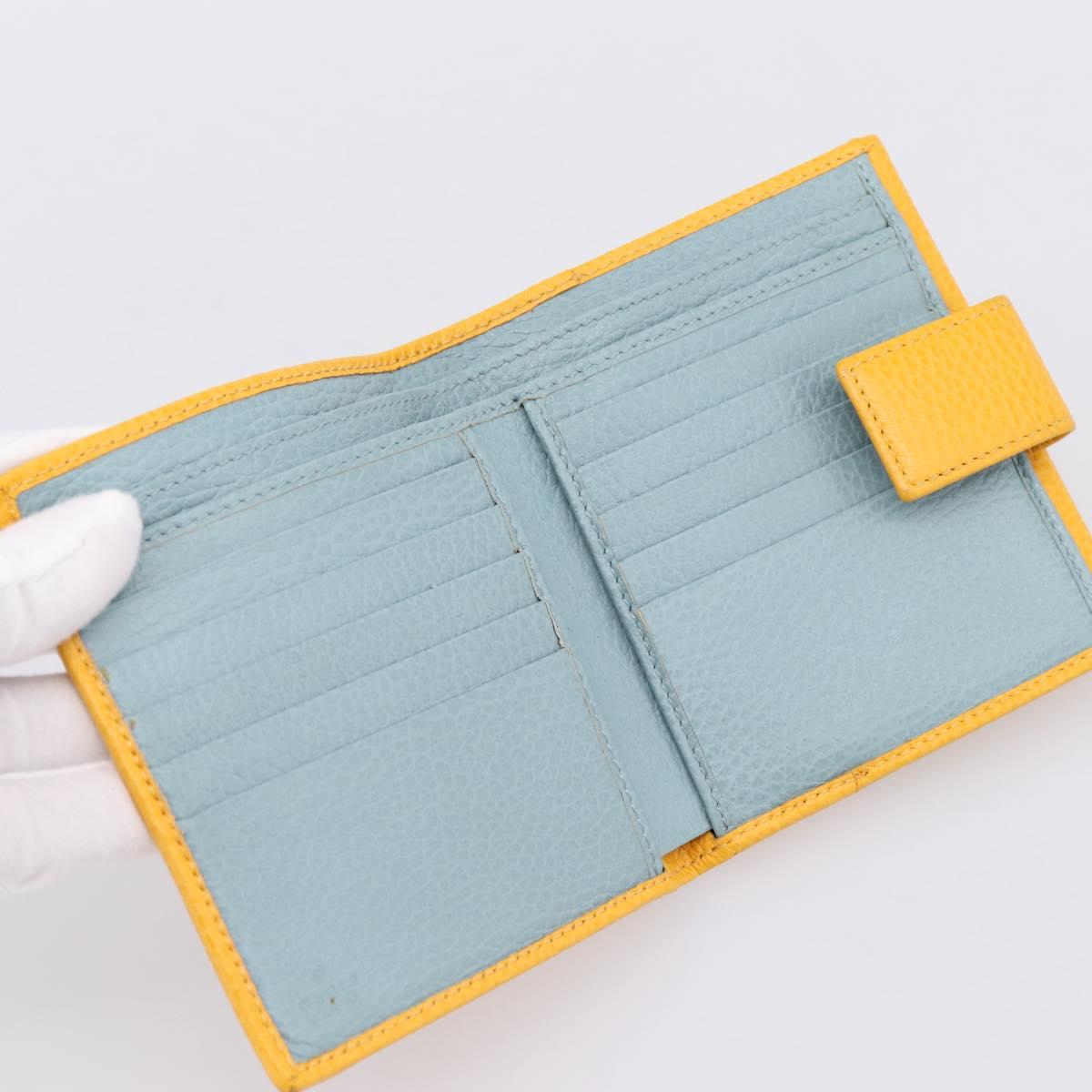 GUCCI Compact Wallet Leather Yellow Gold 368233 Auth 196070A