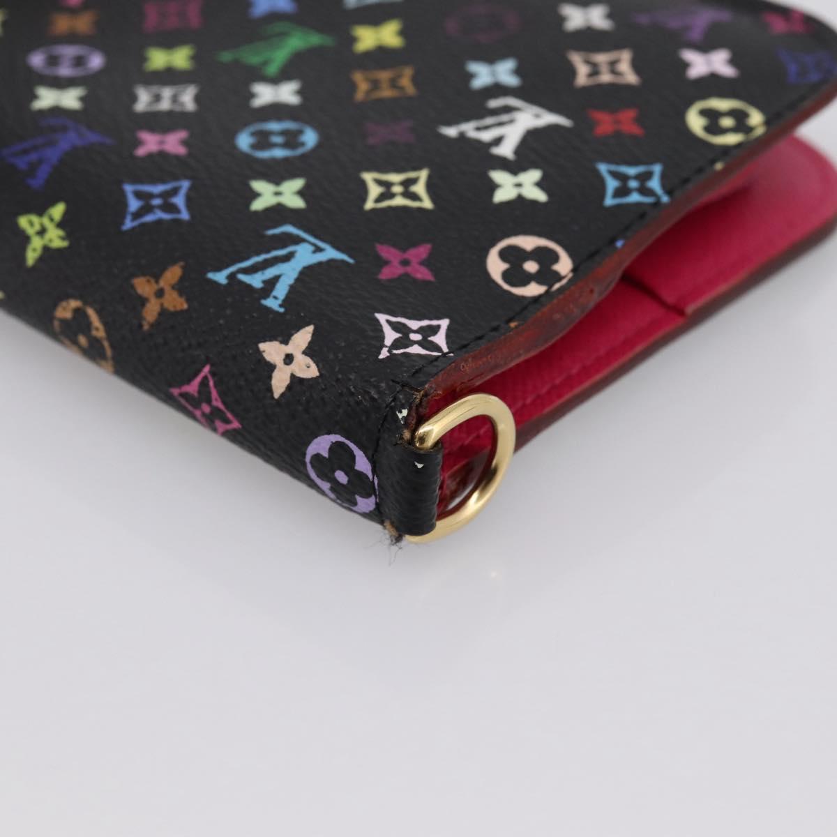 LOUIS VUITTON Multicolor PortefeuilleInsolite Wallet Black M60271 Auth 196074V