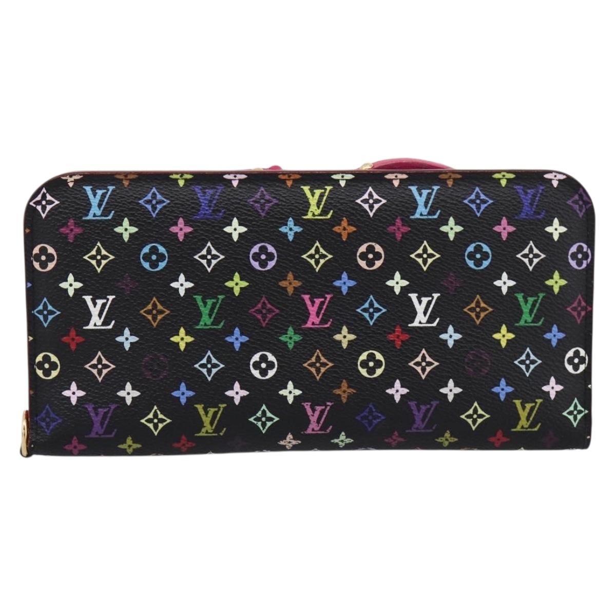 LOUIS VUITTON Multicolor PortefeuilleInsolite Wallet Black M60271 Auth 196074V