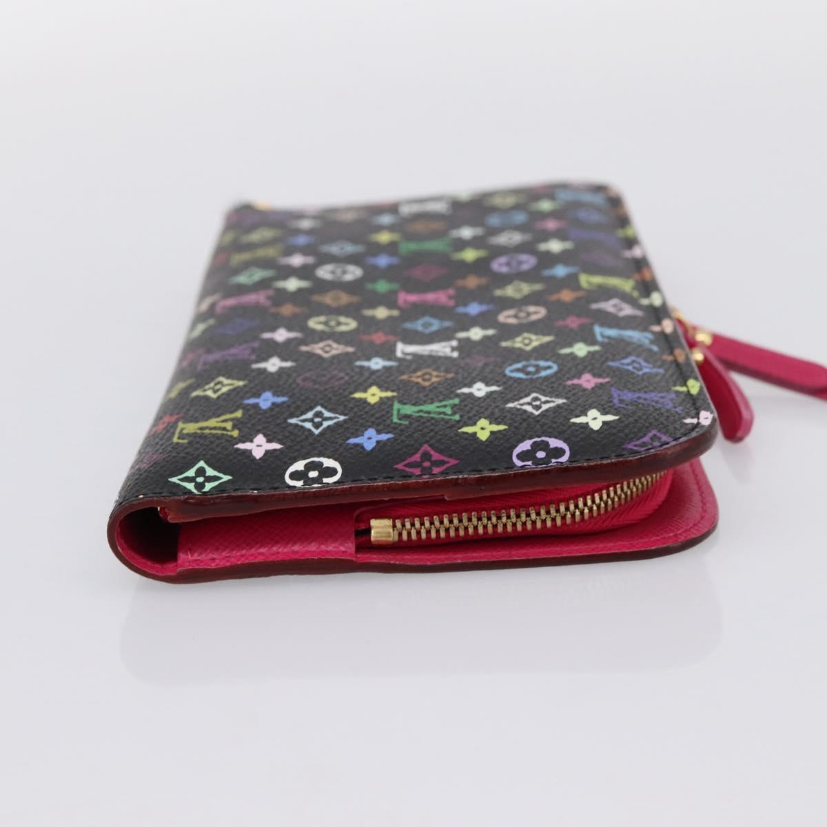 LOUIS VUITTON Multicolor PortefeuilleInsolite Wallet Black M60271 Auth 196074V