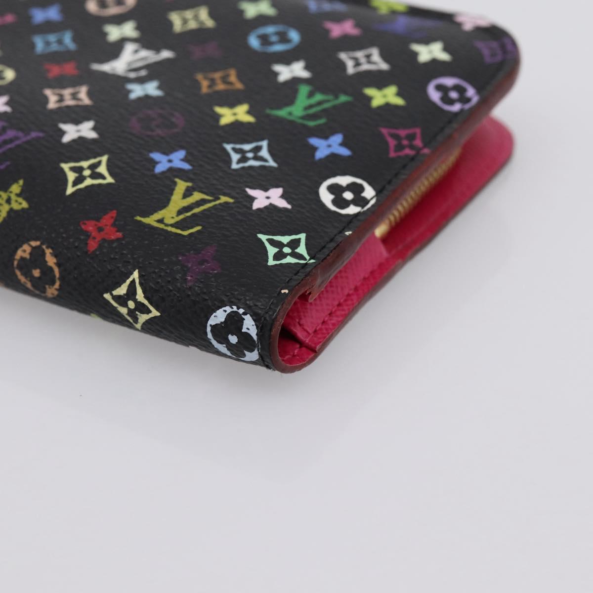 LOUIS VUITTON Multicolor PortefeuilleInsolite Wallet Black M60271 Auth 196074V
