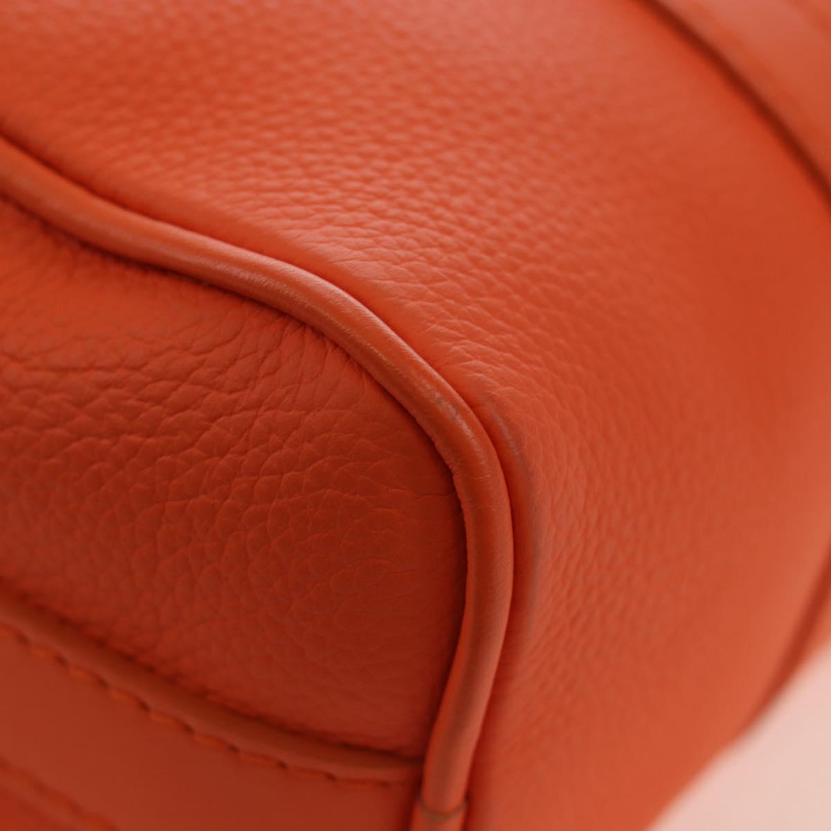 LOUIS VUITTON Keepall XS Shoulder Bag Leather Orange M81004 LV Auth 196076M