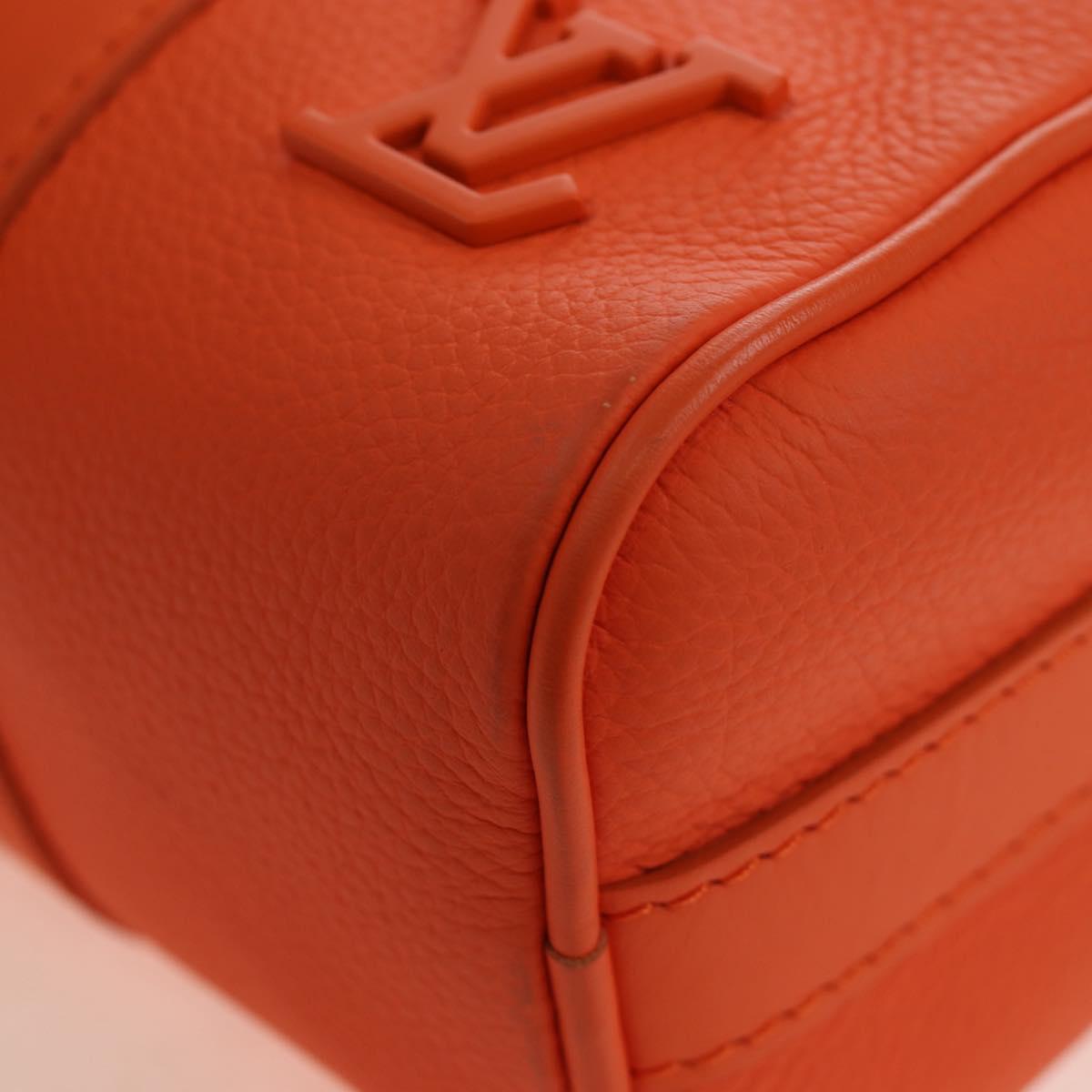 LOUIS VUITTON Keepall XS Shoulder Bag Leather Orange M81004 LV Auth 196076M