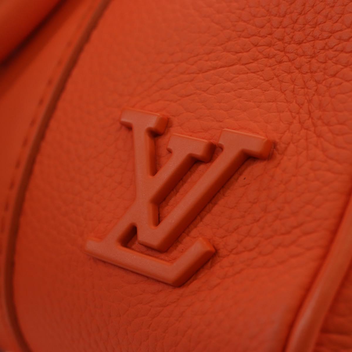 LOUIS VUITTON Keepall XS Shoulder Bag Leather Orange M81004 LV Auth 196076M