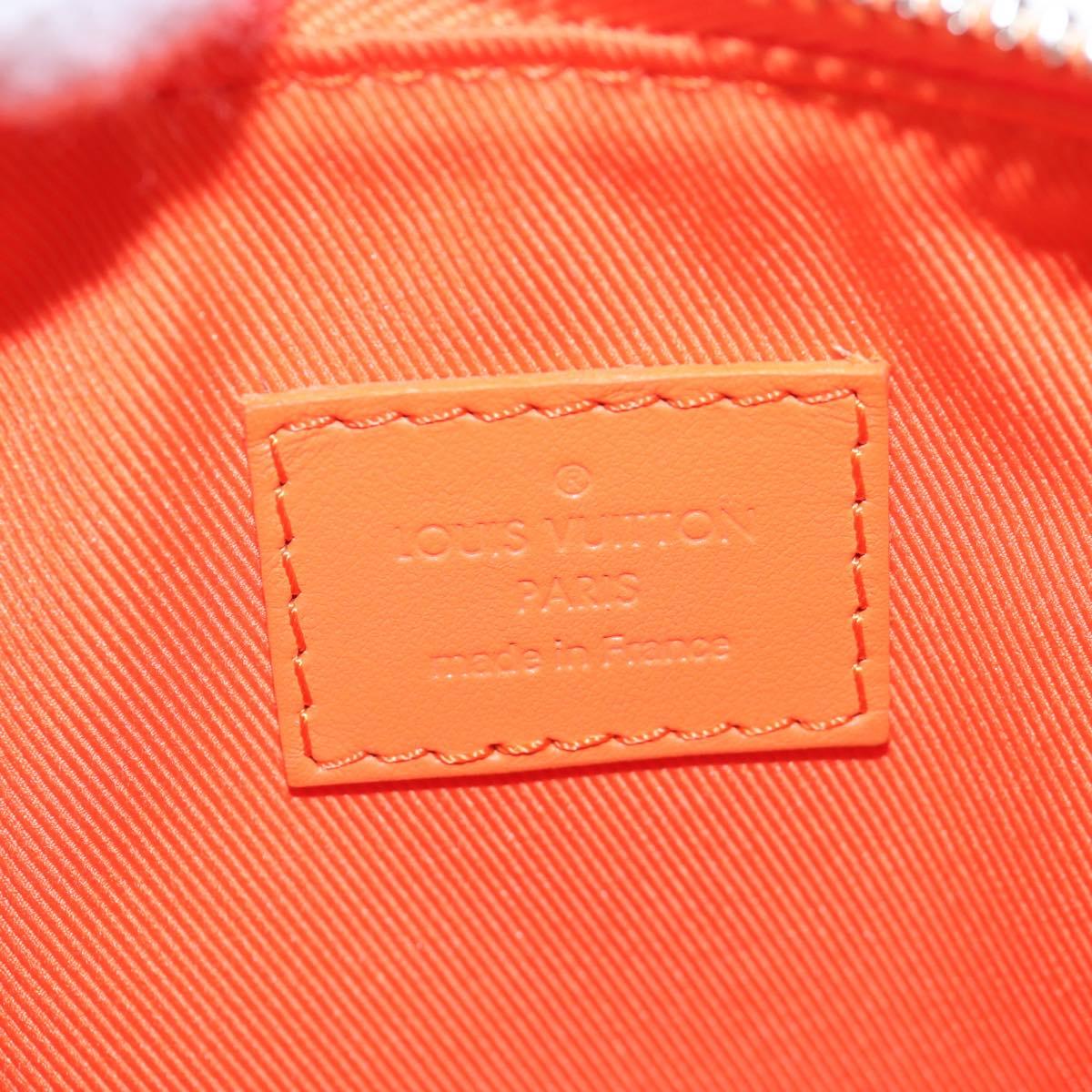 LOUIS VUITTON Keepall XS Shoulder Bag Leather Orange M81004 LV Auth 196076M