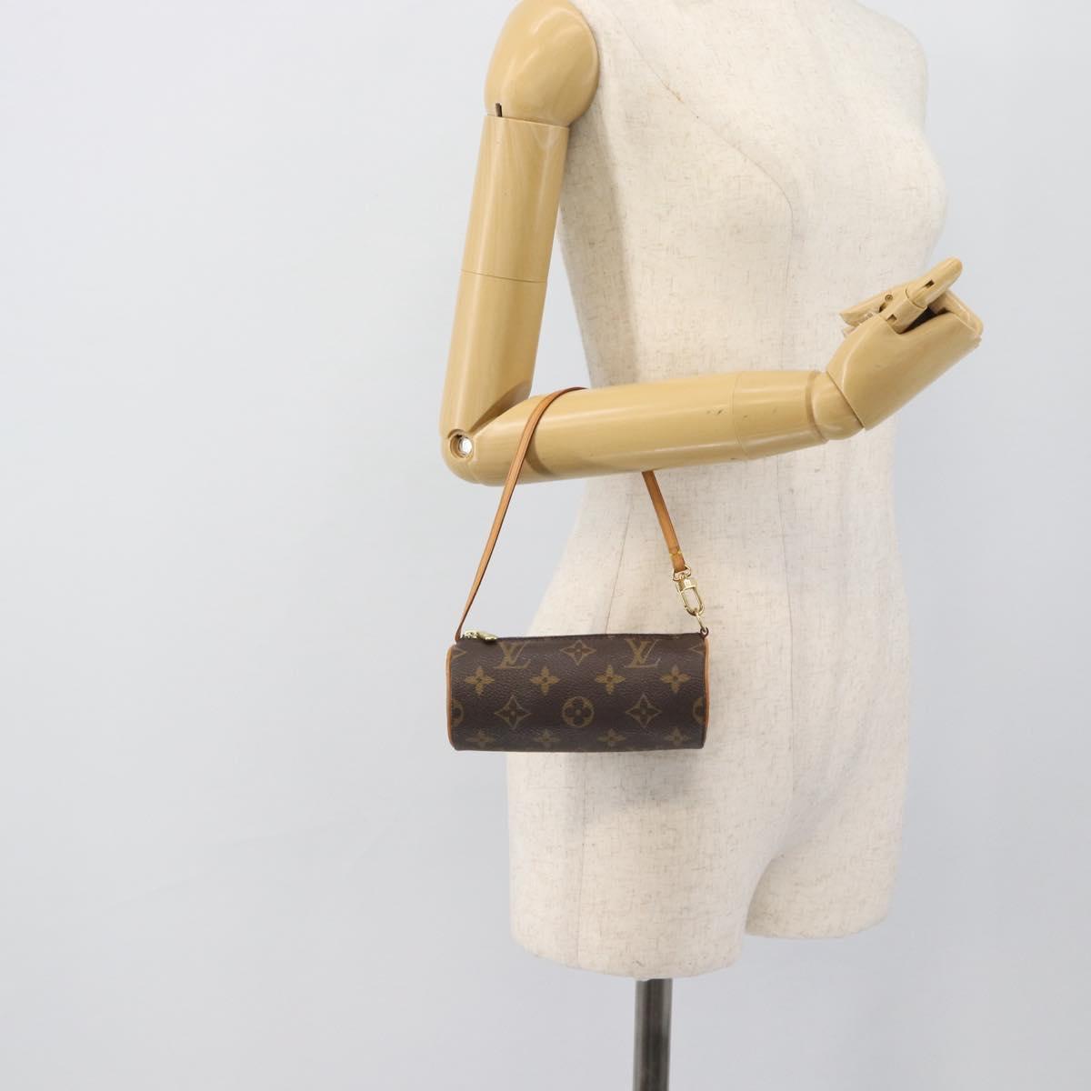 LOUIS VUITTON Monogram Papillon Pouch LV Auth 196082