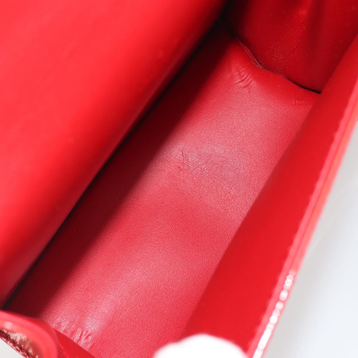 LOUIS VUITTON Monogram Vernis Spring Street Hand Bag Rouge M91135 LV Auth 196083