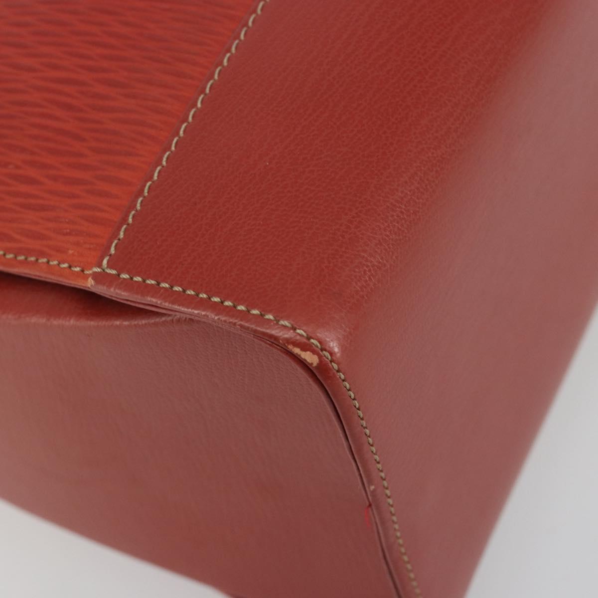 LOEWE Velazquez Shoulder Bag Leather Red Gold Tone Auth 196086