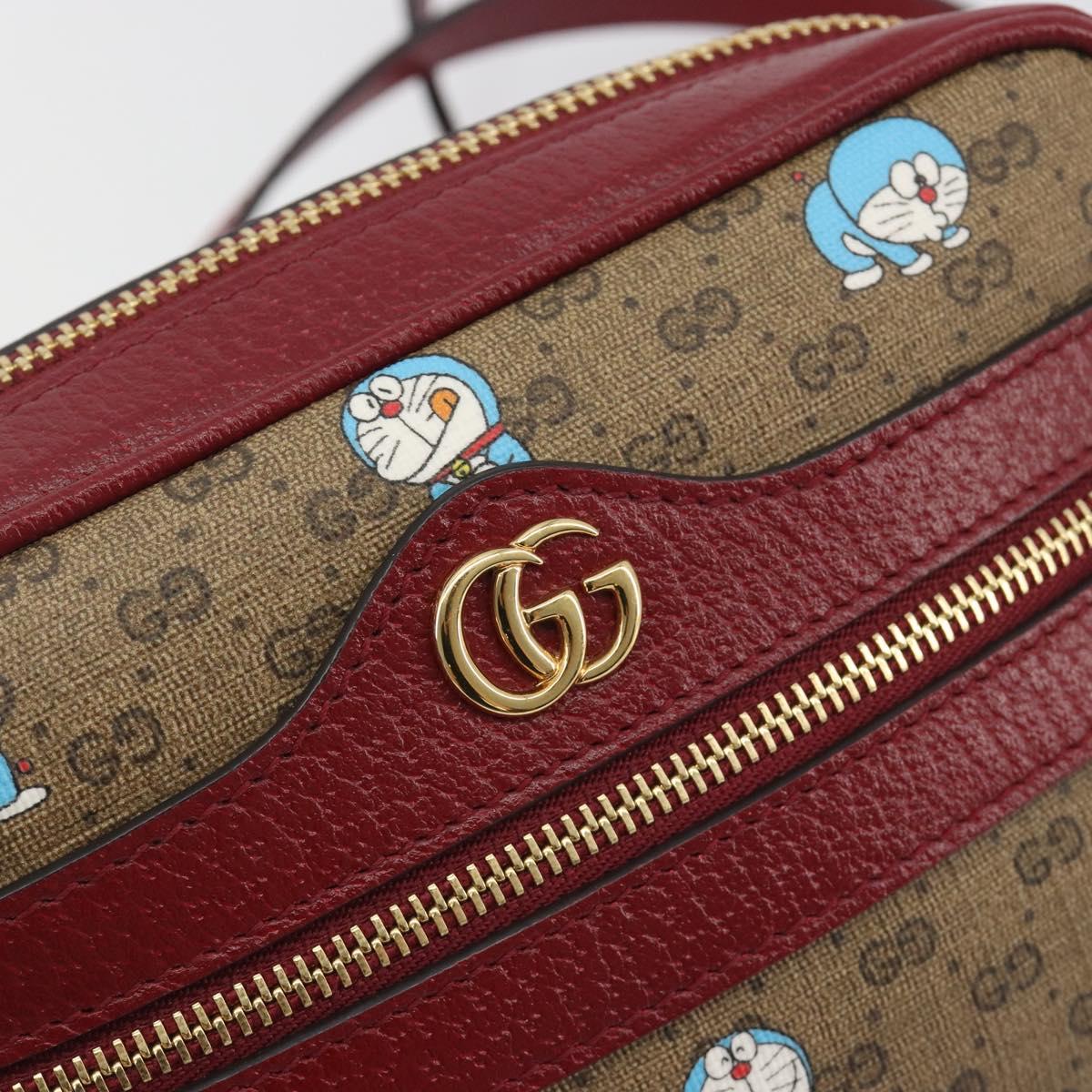 GUCCI Micro GG Supreme Doraemon Collaboration PVC Beige Gold 647784 Auth 196088M