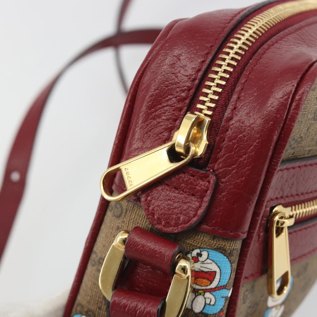 GUCCI Micro GG Supreme Doraemon Collaboration PVC Beige Gold 647784 Auth 196088M