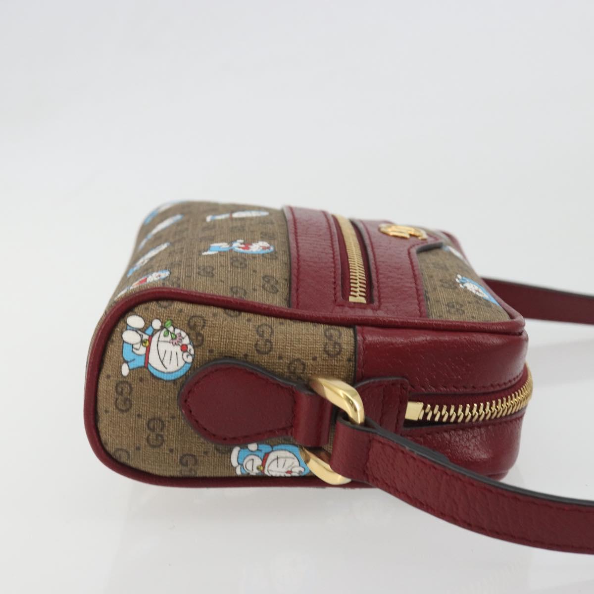 GUCCI Micro GG Supreme Doraemon Collaboration PVC Beige Gold 647784 Auth 196088M