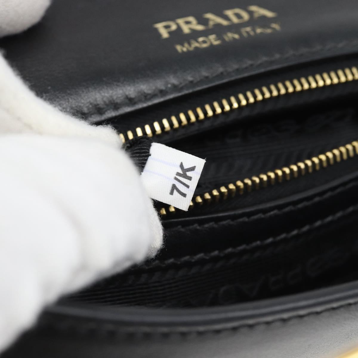 PRADA Shoulder Bag Leather Multicolor Gold Tone Auth 196091A