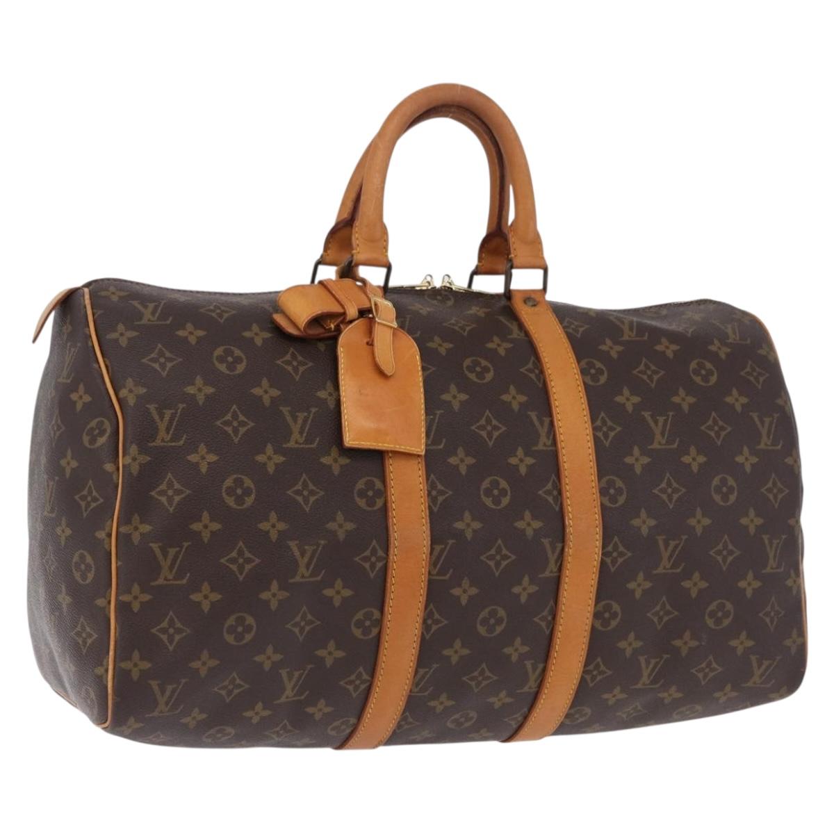 LOUIS VUITTON Monogram Keepall 45 Boston Bag M41428 LV Auth 196094A