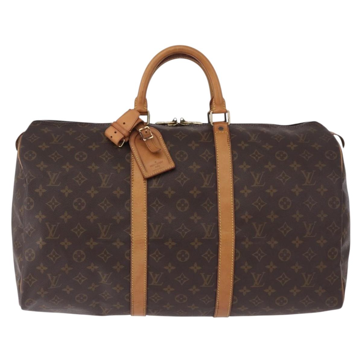 LOUIS VUITTON Monogram Keepall 50 Boston Bag M41426 LV Auth 196098A