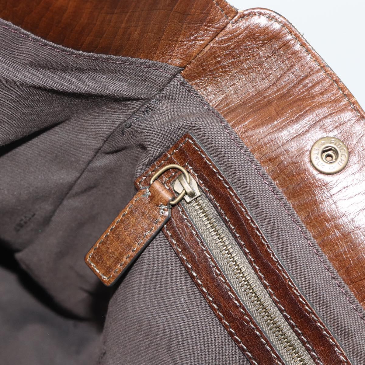 FENDI Hand Bag Canvas Gray Brown 8BN162 Auth 196102