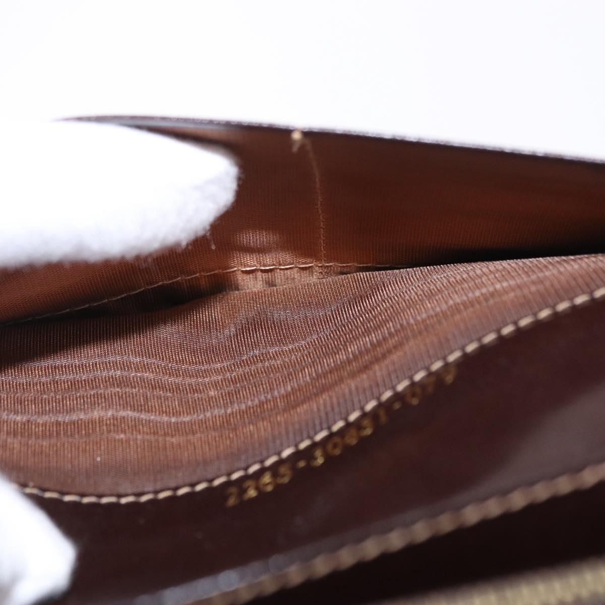FENDI Zucca Canvas Long Wallet Black Brown Auth 196107V