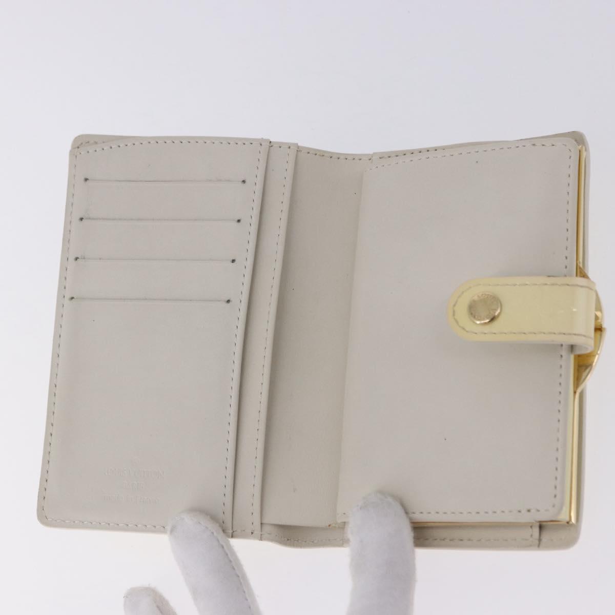 LOUIS VUITTON Vernis Porte Monnaie Viennois Patent leather M91363 LV Auth 196113