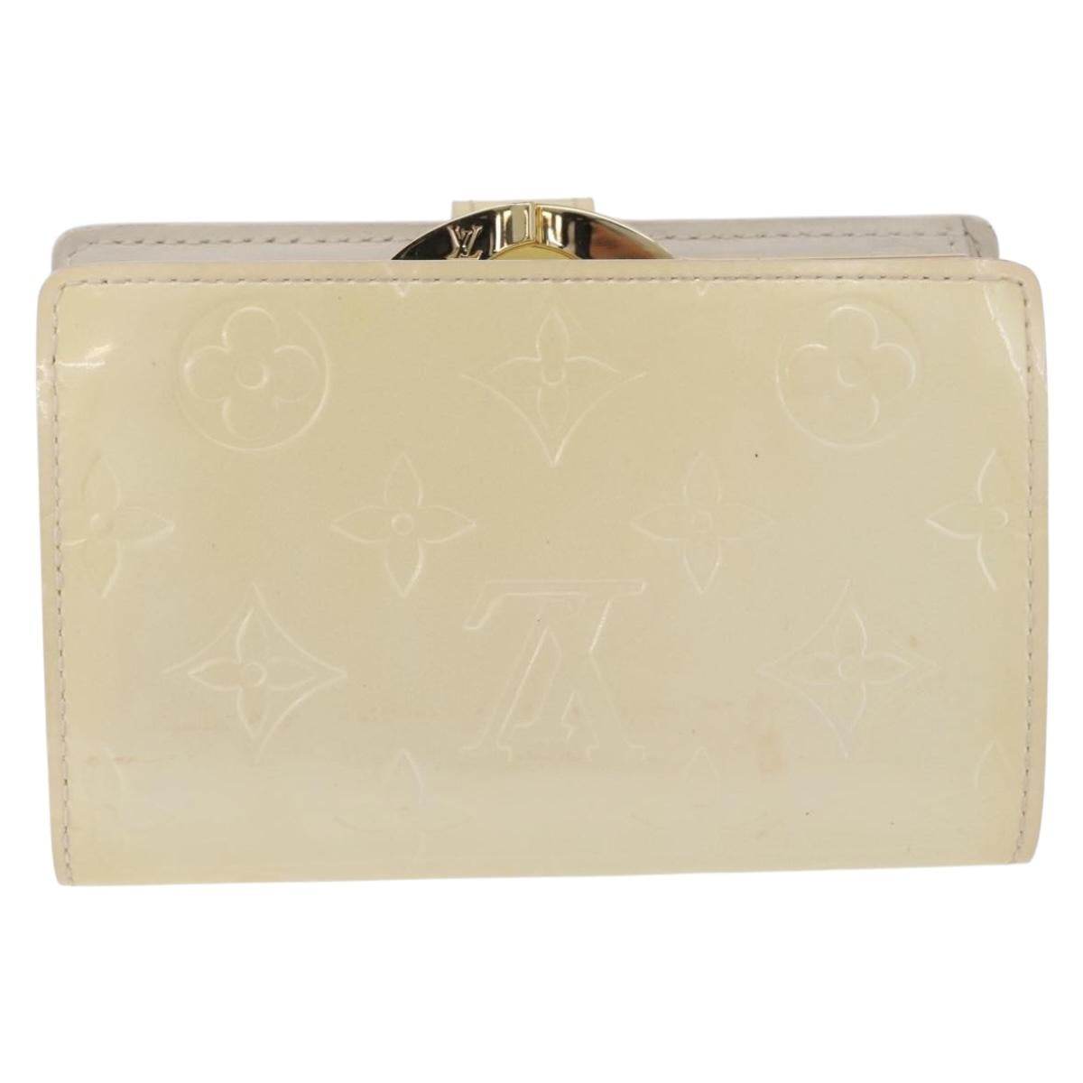 LOUIS VUITTON Vernis Porte Monnaie Viennois Patent leather M91363 LV Auth 196113