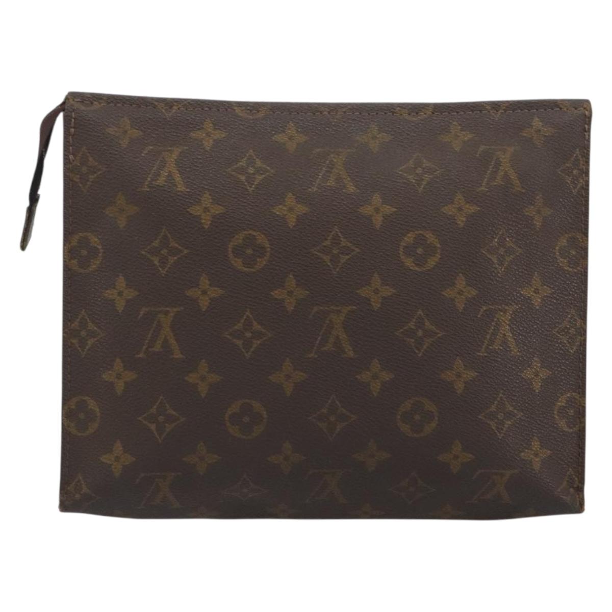 LOUIS VUITTON Monogram Poche Toilette 26 Pouch M47542 LV Auth 196116