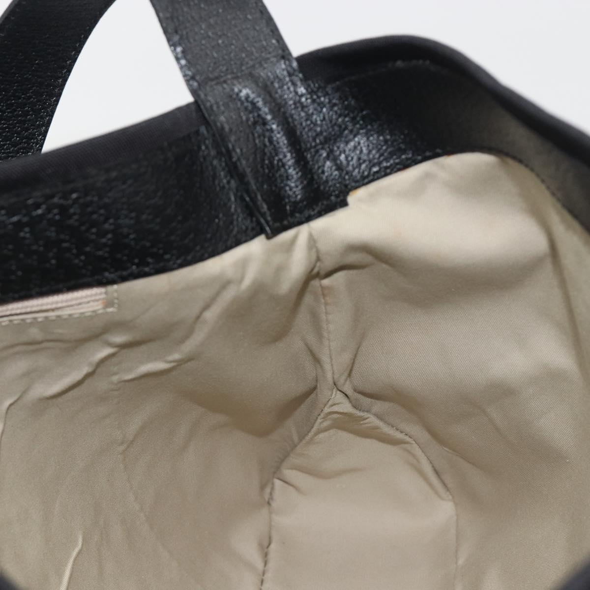 BURBERRY Shoulder Bag Canvas Black Silver Auth 196119