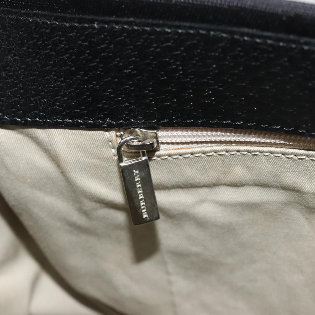 BURBERRY Shoulder Bag Canvas Black Silver Auth 196119