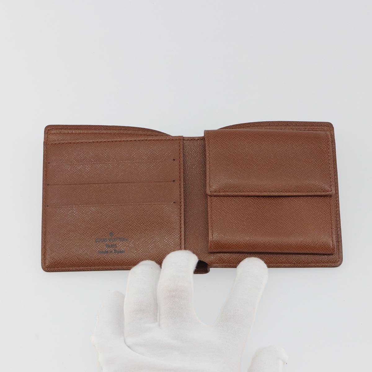 LOUIS VUITTON Monogram Portefeuille Marco Bifold Wallet M61675 LV Auth 196137