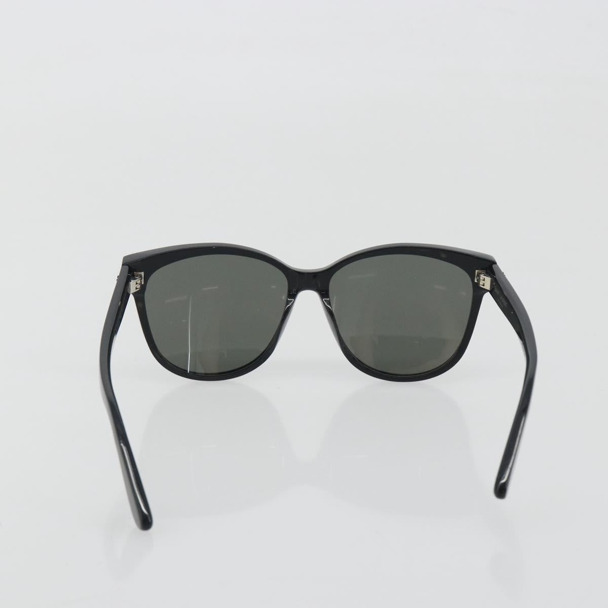 SAINT LAURENT Sunglasses Plastic Black Silver Auth 196140A