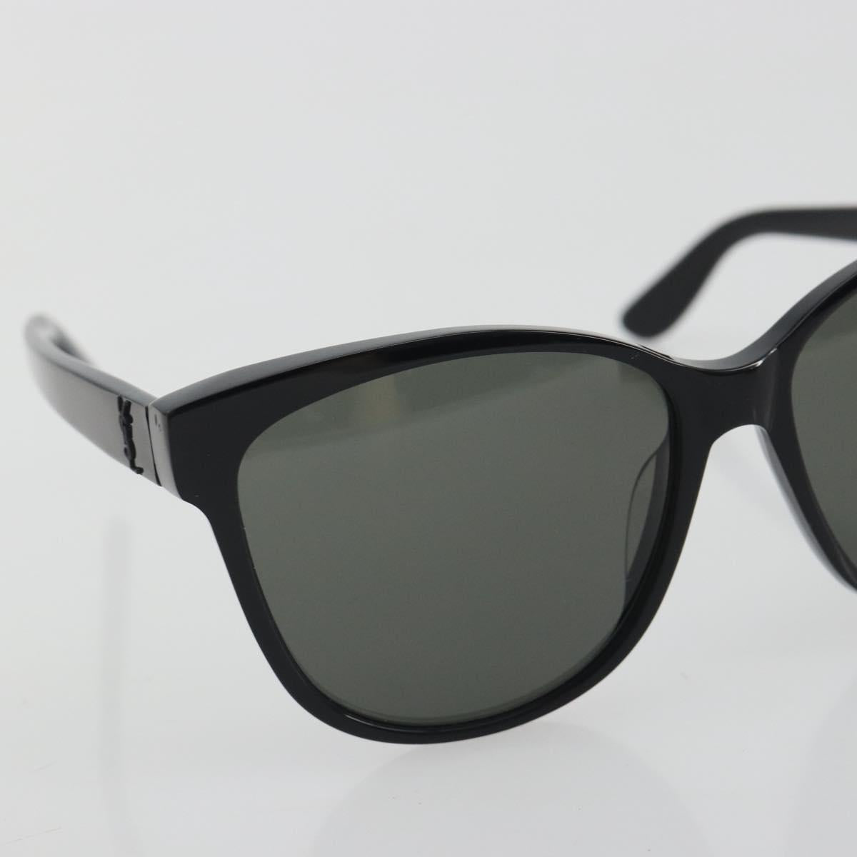 SAINT LAURENT Sunglasses Plastic Black Silver Auth 196140A