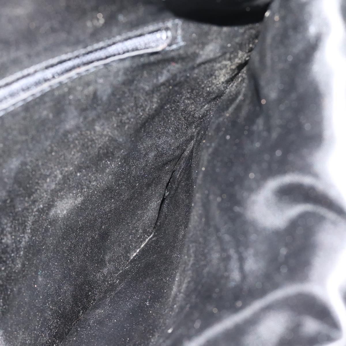 SAINT LAURENT Shoulder Bag Fur Black Auth 196145A