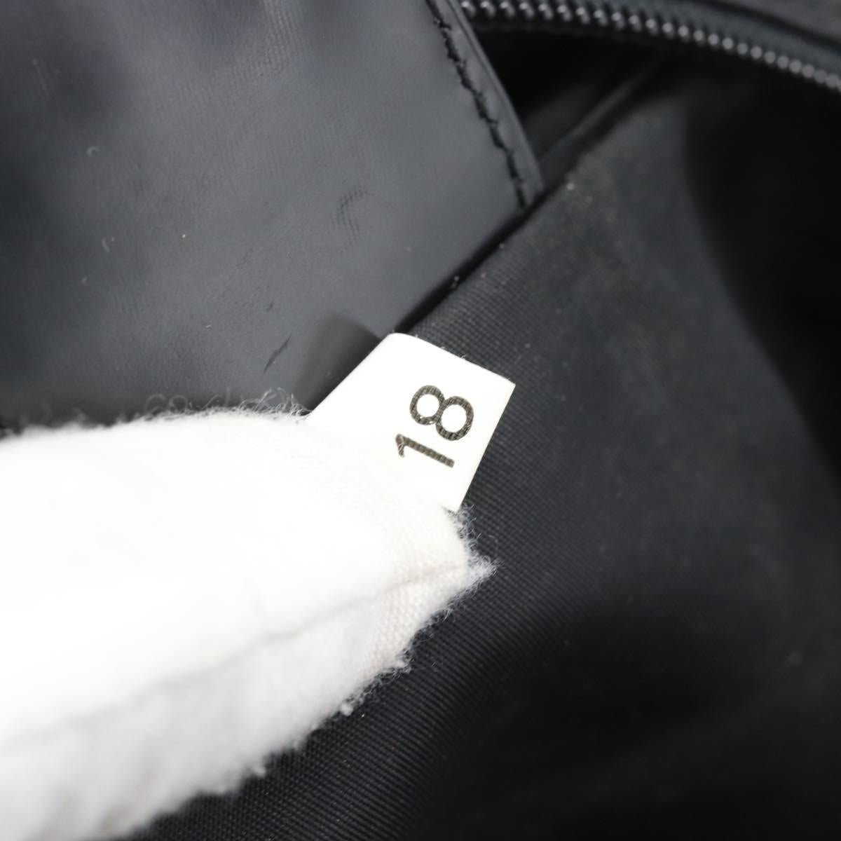PRADA Shoulder Bag Nylon Black Silver Auth 196147A
