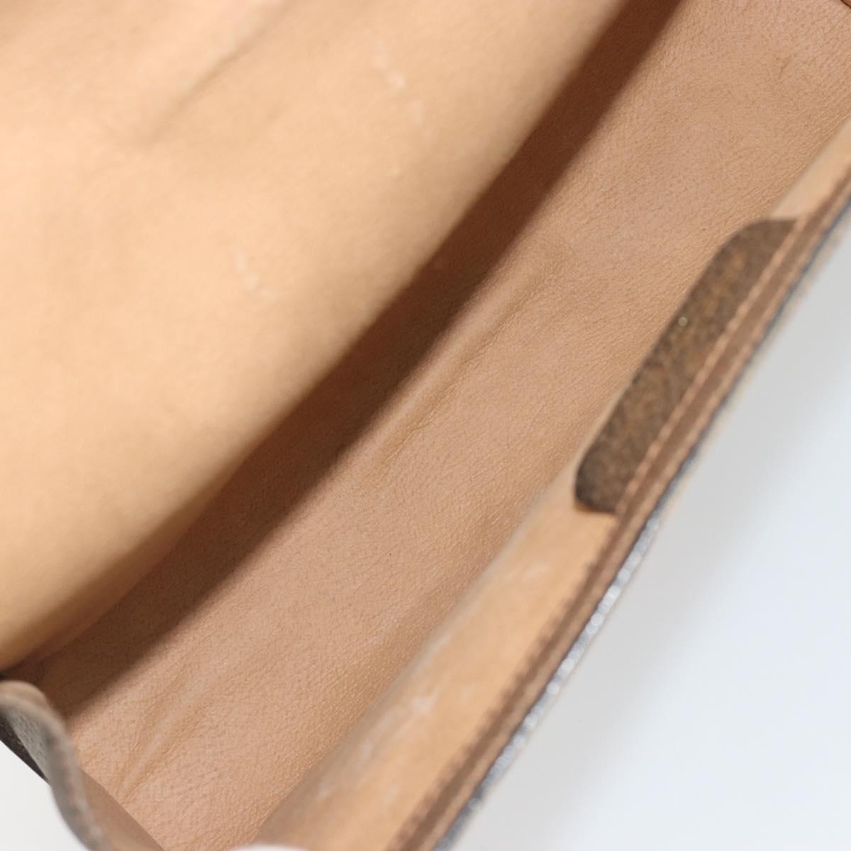 GUCCI GG Supreme Web Sherry Line Clutch Bag PVC Beige Gold 83.01.006 Auth 196154