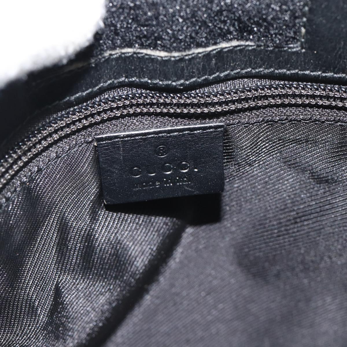GUCCI GG Canvas Shoulder Bag Black Silver 019.0348 Auth 196159