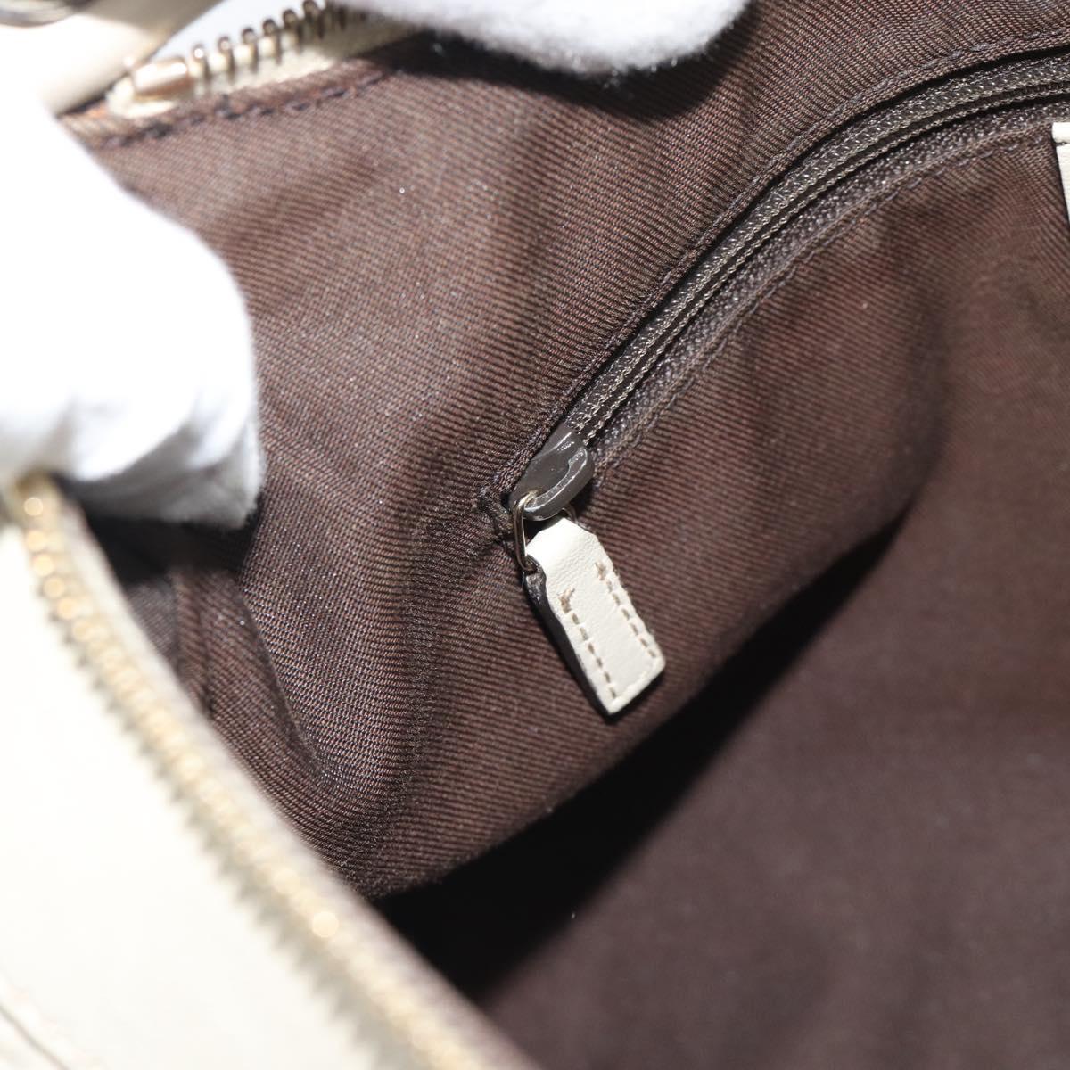 GUCCI GuccissimaGG Abbey Shoulder Bag Leather Ivory Gold 190525 Auth 196160A