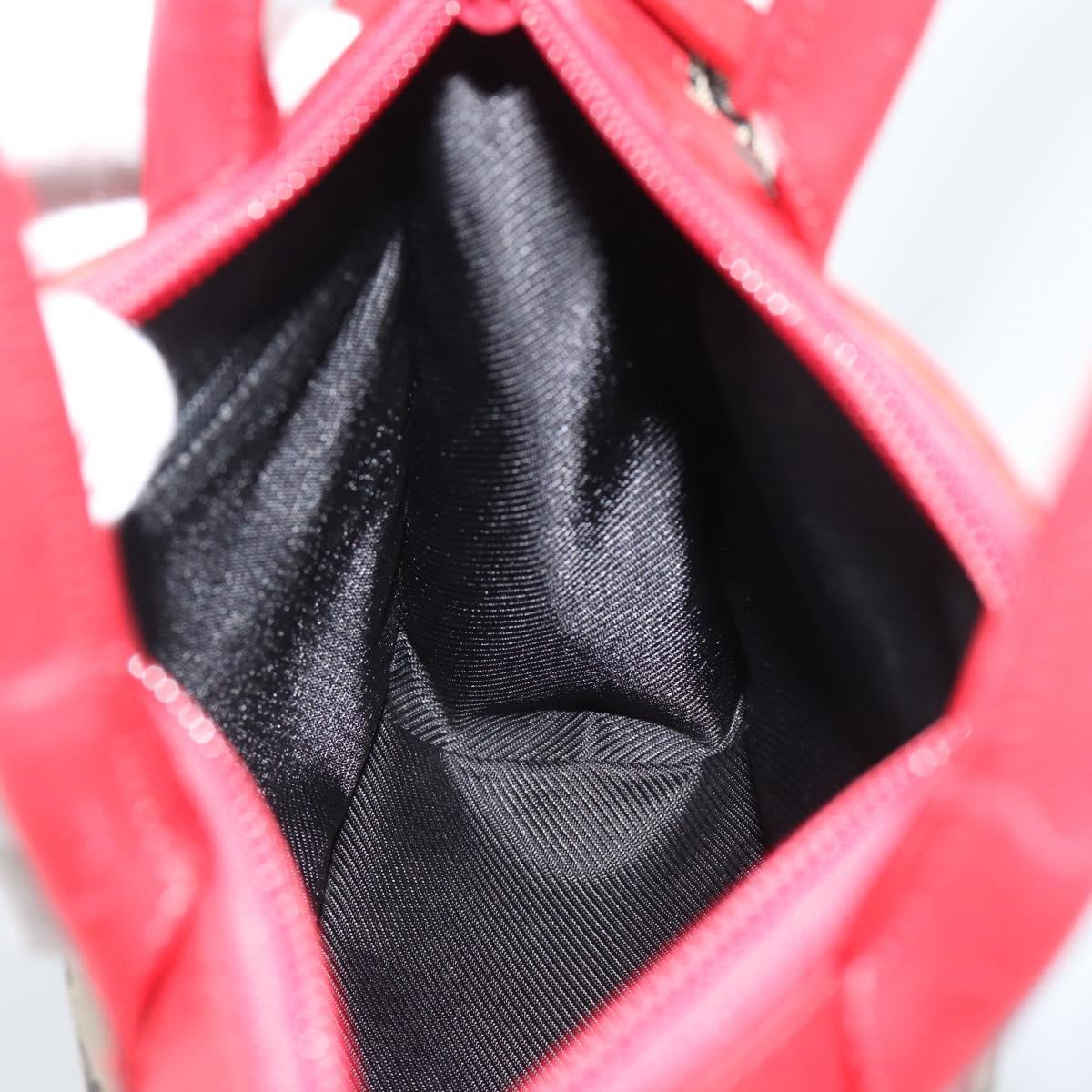GUCCI GG Canvas Hand Bag Black Red 000.0856 Auth 196161A