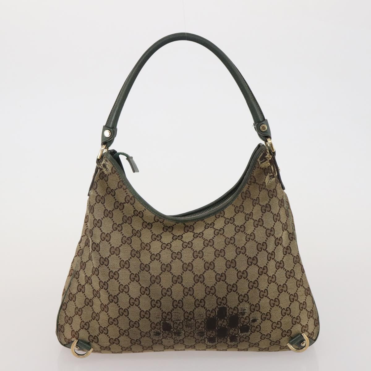GUCCI GG Canvas GG Supreme Web Sherry Line Hand Bag PVC 3 Set Beige Auth 196165