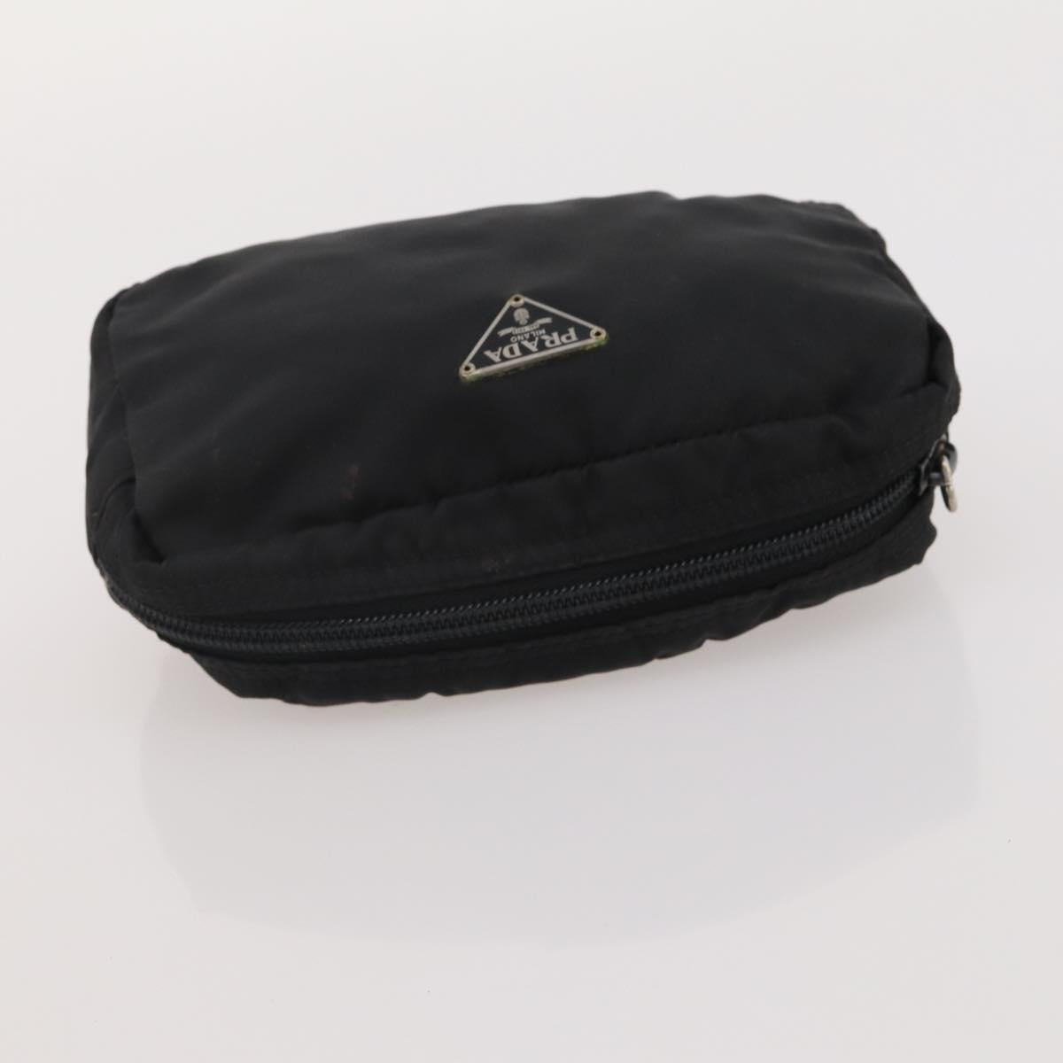 PRADA Pouch Nylon 2 Set Black Auth 196167