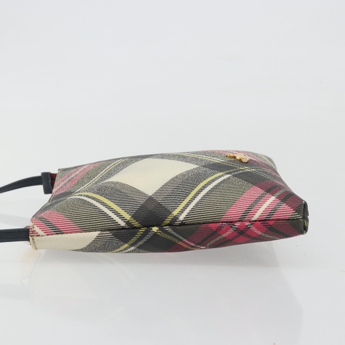 Vivienne Westwood Shoulder Bag PVC Leather Pink Gold Tone Auth 196175
