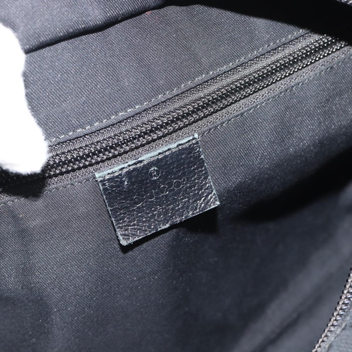 GUCCI GG Canvas Shoulder Bag Black Silver 189749 Auth 196176